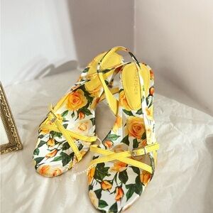 Marc Fisher Floral Yellow Women's heels